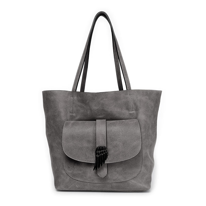 Large Wing Bag Grey Marble con accessorio gioiello intercambiabile